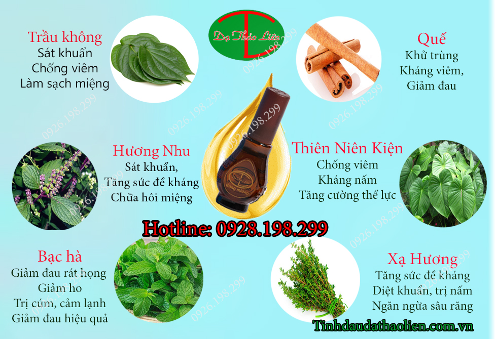 Trị viêm lợi bằng tinh dầu Răng Miệng dạ Thảo Liên