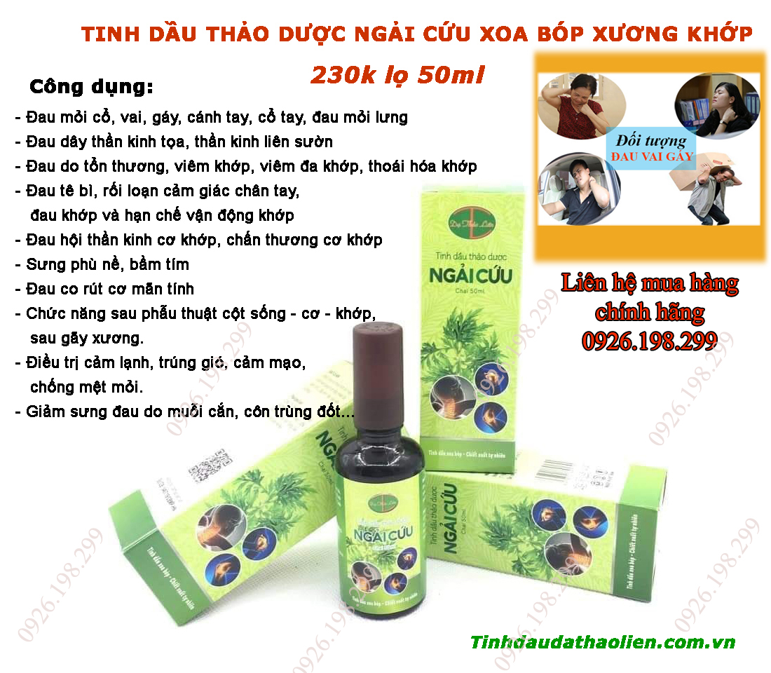 Chữa đau mỏi vai gáy bằng ngải cứu