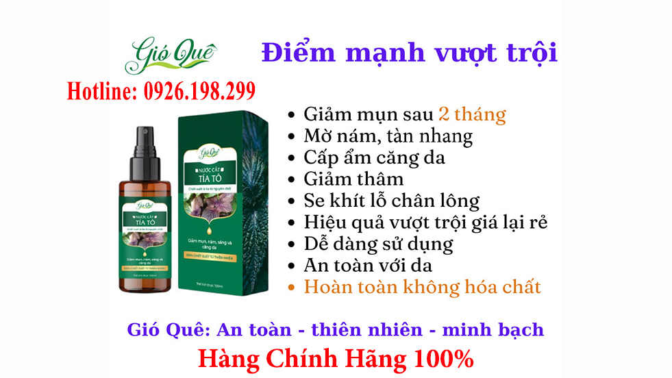 Tía tô trị nám tàn nhang